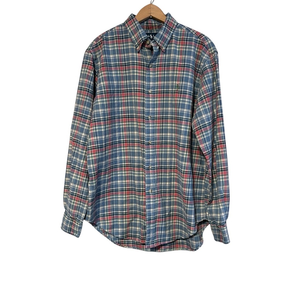 Polo Ralph Lauren Plaid Button Down Long Sleeve Size Large Classic Fit